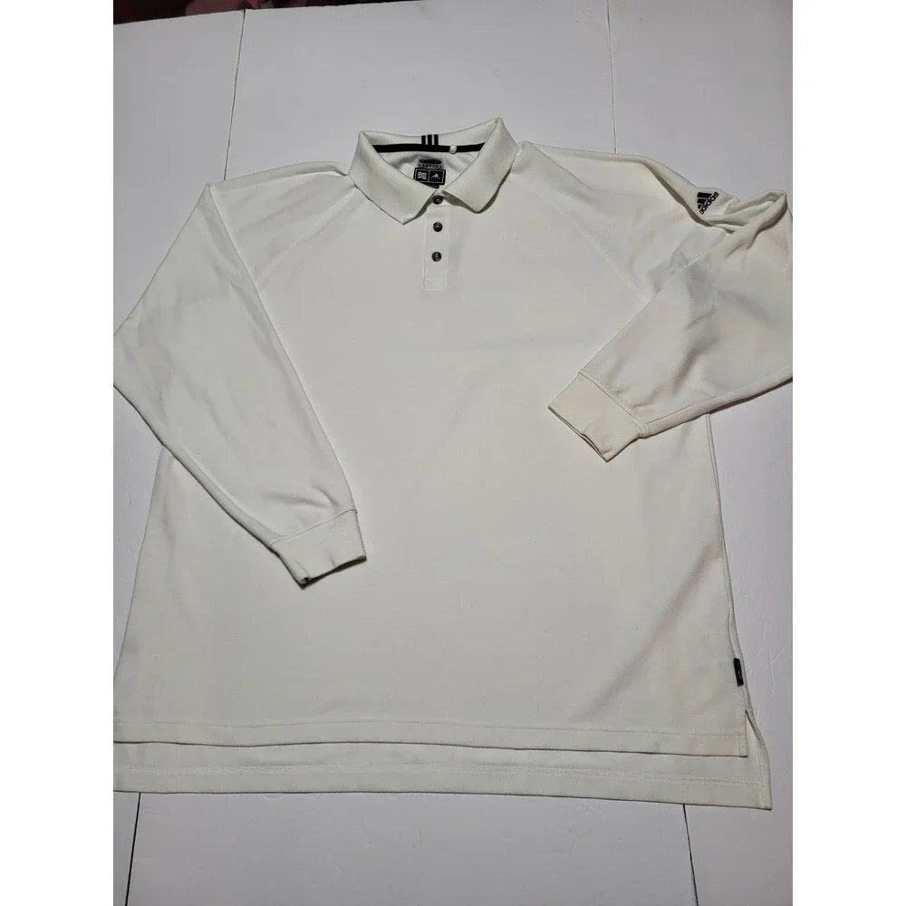 (#L3) Adidas Climalite Stretch Long Sleeve SIZE MEN'S 2XL WHITE
